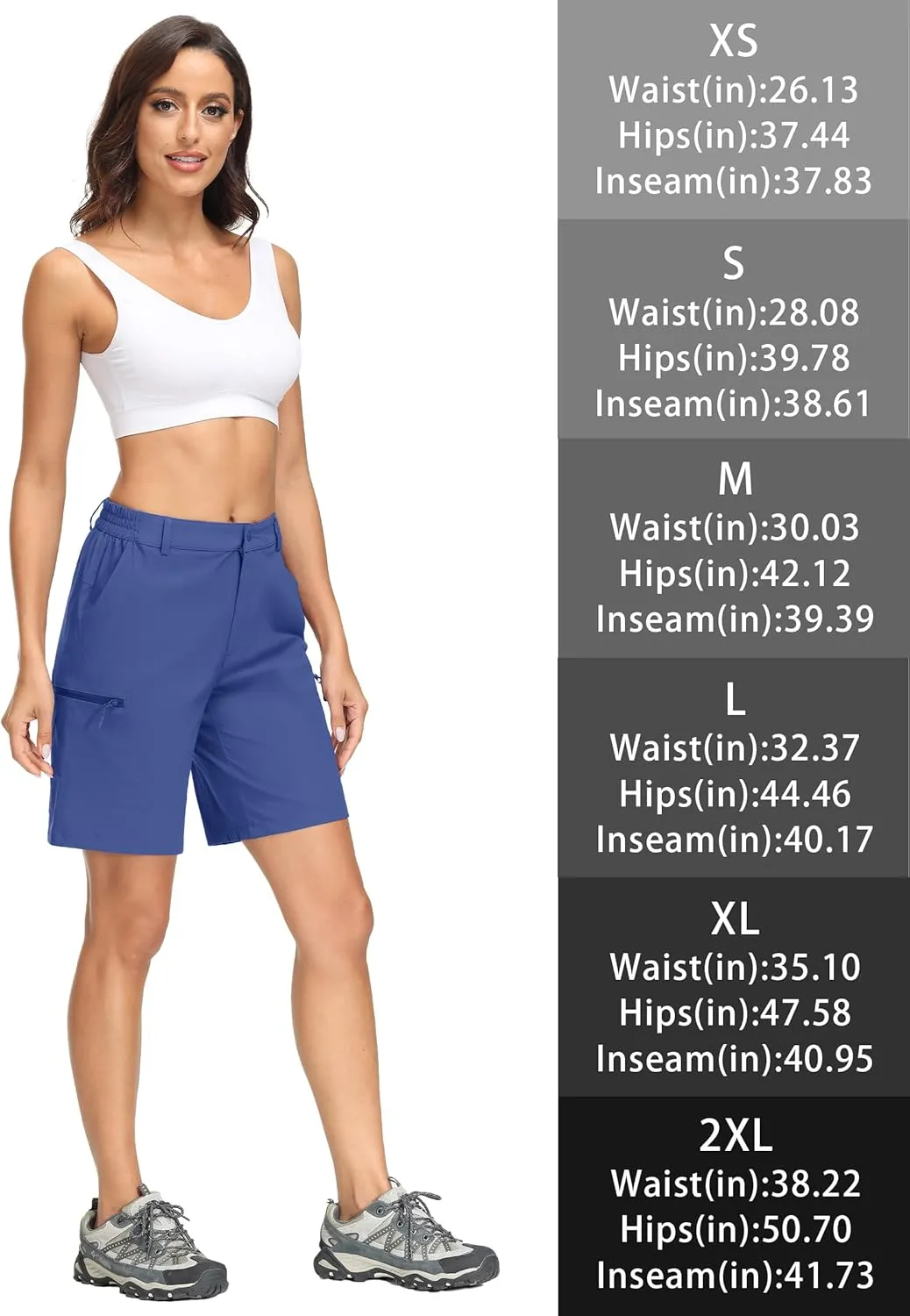 MAGCOMSEN Women's Hiking Shorts Quick Dry Lightweight Golf Shorts with 4 Pockets Summer Casual Athletic Running Shorts