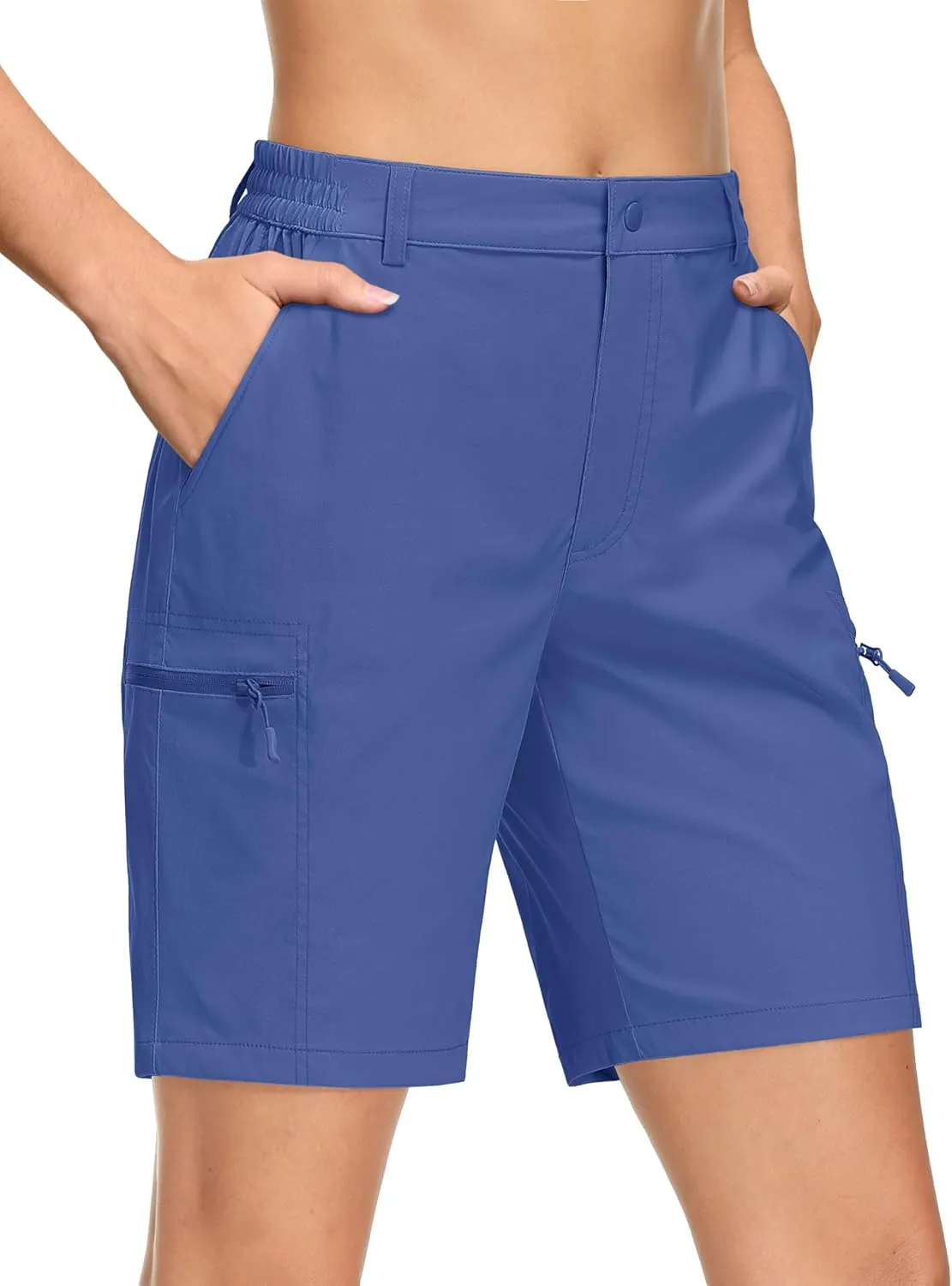 MAGCOMSEN Women's Hiking Shorts Quick Dry Lightweight Golf Shorts with 4 Pockets Summer Casual Athletic Running Shorts