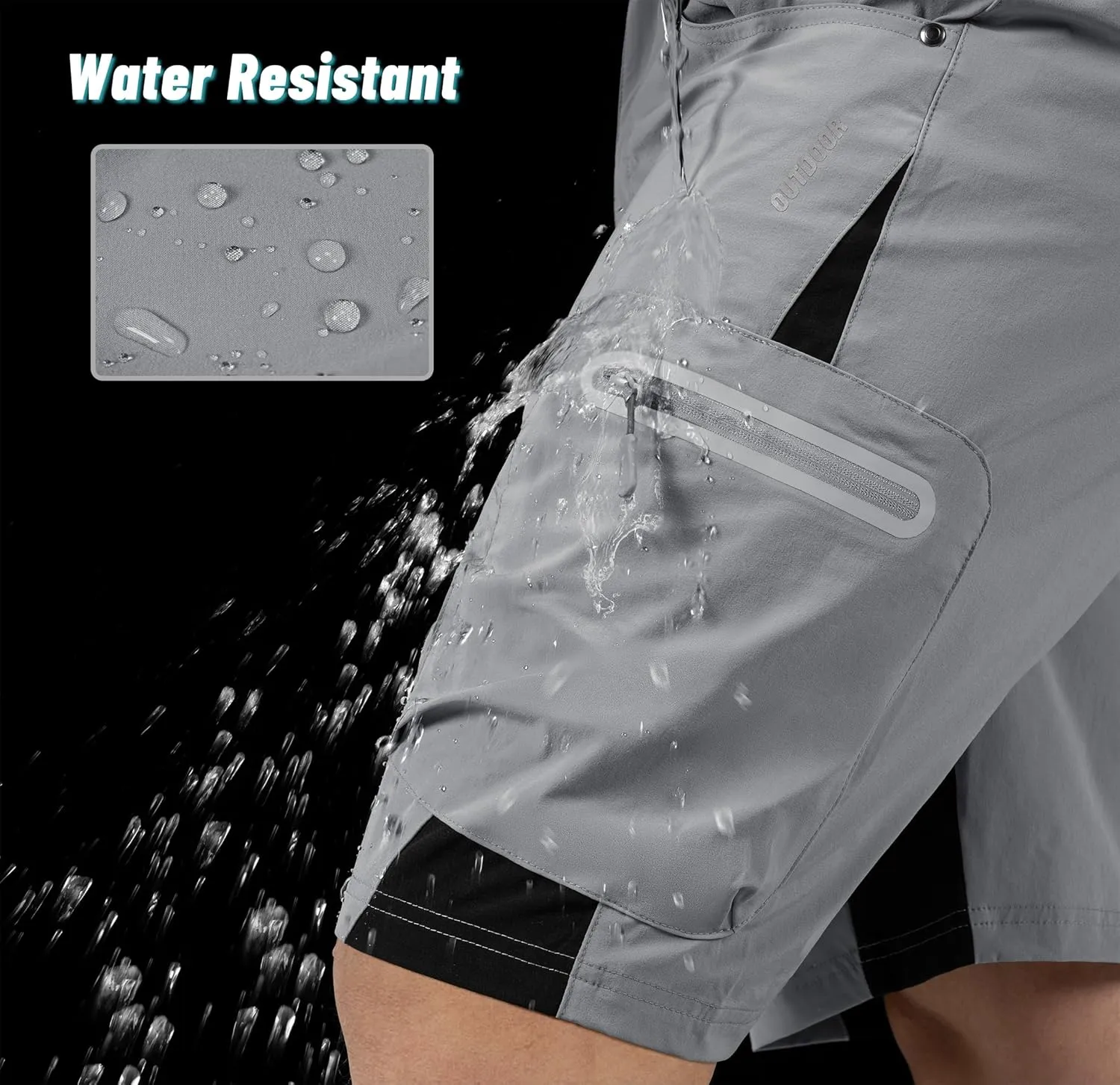 MAGNIVIT Men's Hiking Shorts Quick Dry Cargo Shorts Ripstop Tactical Water Repellent Work Shorts with Multi-Pockets