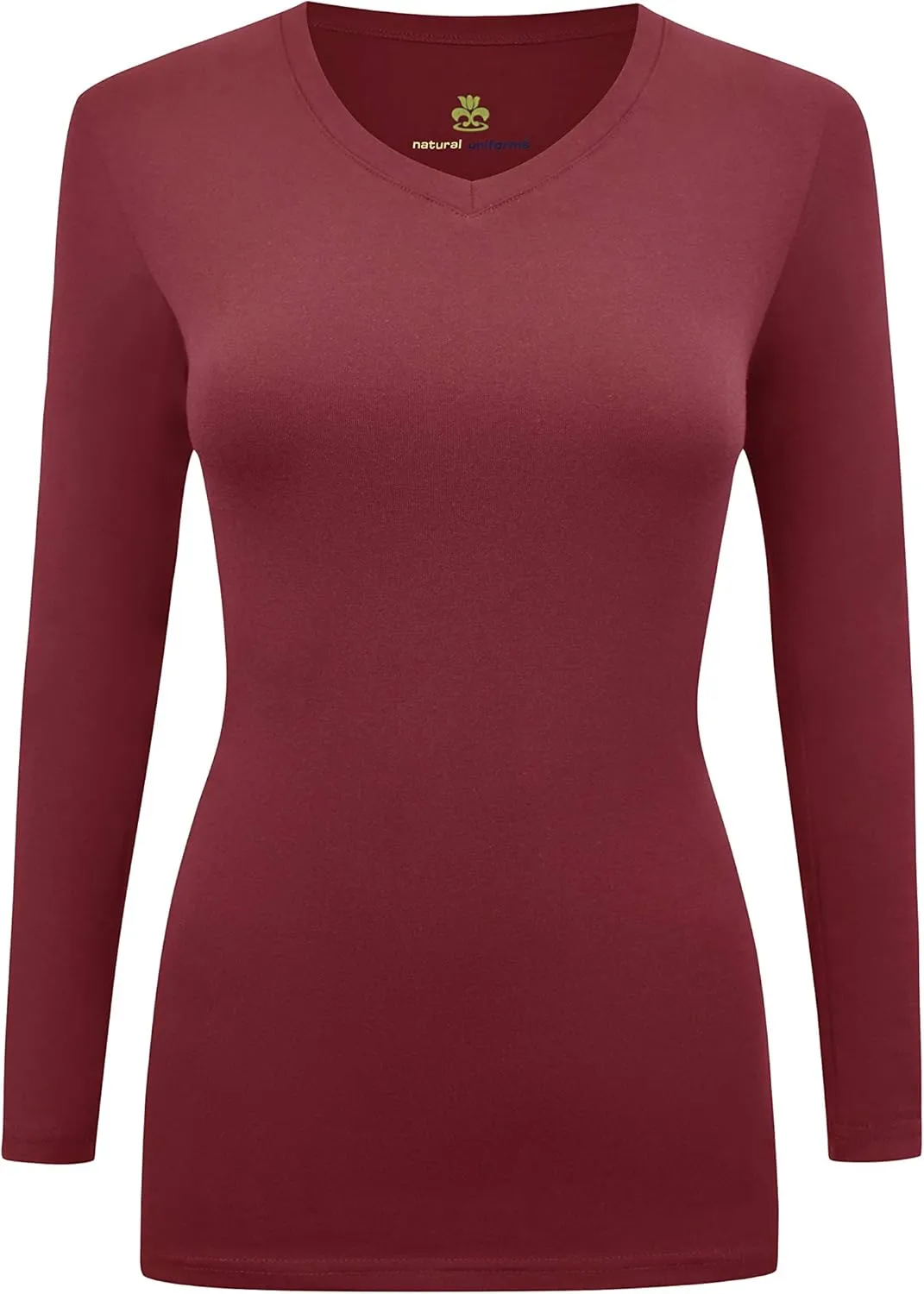 M&M Scrubs Women's Long Sleeve V-Neck Under Scrub Stretch T-Shirt-3-Pack