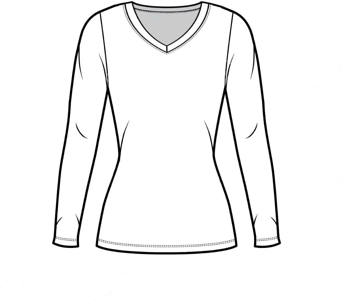 M&M Scrubs Women's Long Sleeve V-Neck Under Scrub Stretch T-Shirt-3-Pack