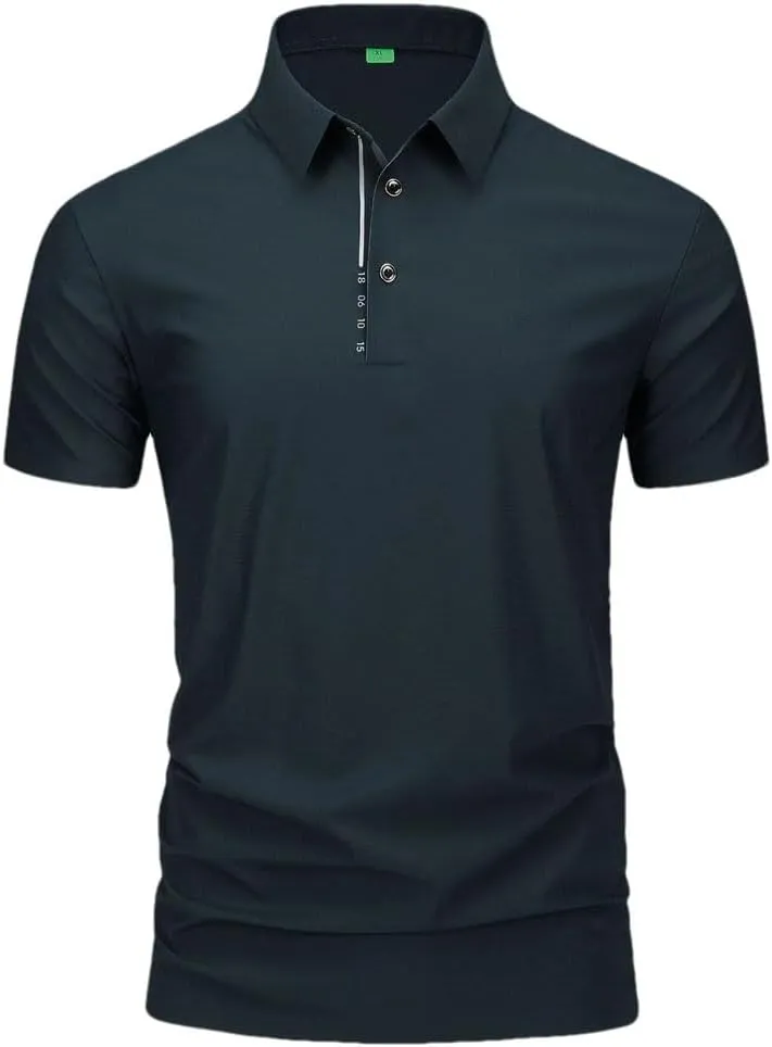 Men Golf T-Shirt Summer Sports Golf Apparel Short Sleeve Shirt Quick Dry Breathable Polo Shirts