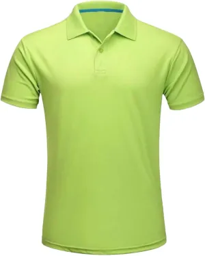 Men Quick Dry Golf Polo Shirt Summer Short Sleeve Slim Basic Tops Lightweight Casual Sports Shirt
