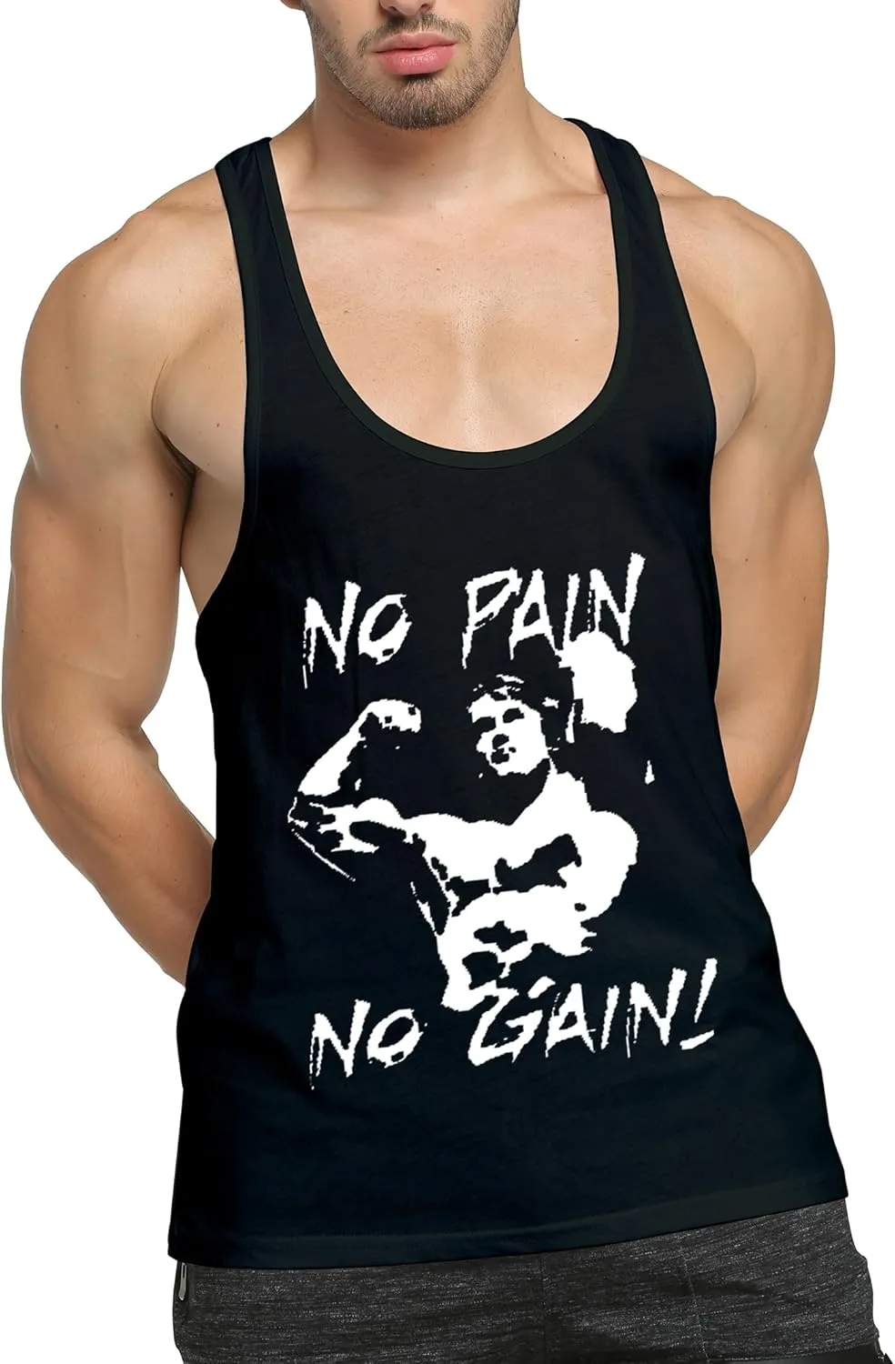 Mens 3 Pack Tank Tops Workout Gym Muscle Shirt Y-Back Fitness Bodybuilding Sleeveless T Shirt