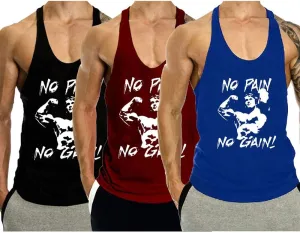 Mens 3 Pack Tank Tops Workout Gym Muscle Shirt Y-Back Fitness Bodybuilding Sleeveless T Shirt