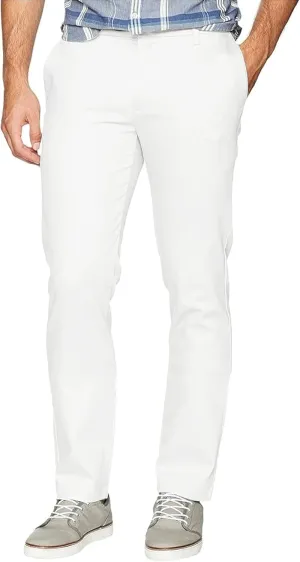 Men's 4-Way Stretch Straight Fit Flat Front Dress Pants Casual Pants Elastic Waist Chinos Pants