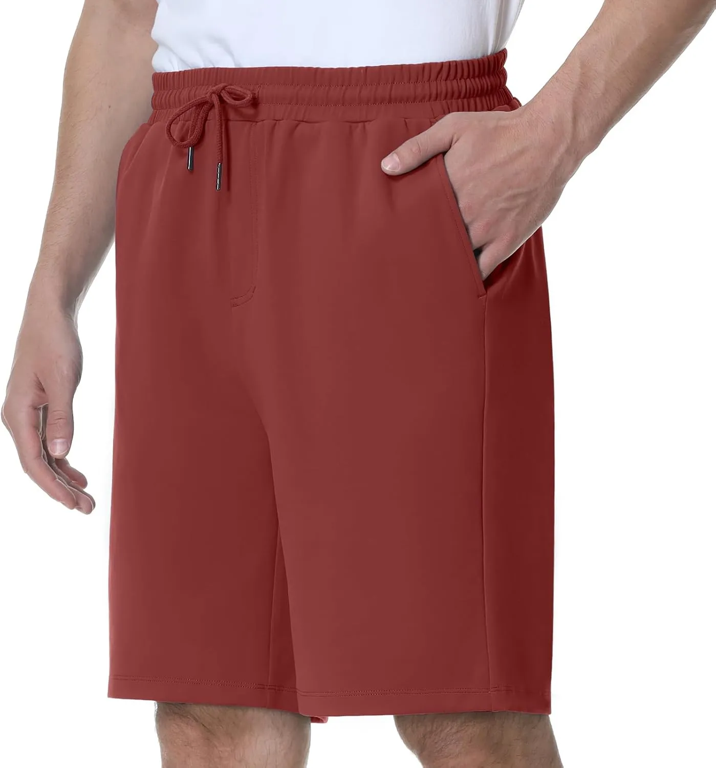 Mens Athletic Shorts Stretchy Workout Shorts Quick Dry Shorts for Gym Running Basketball Casual 7 inch