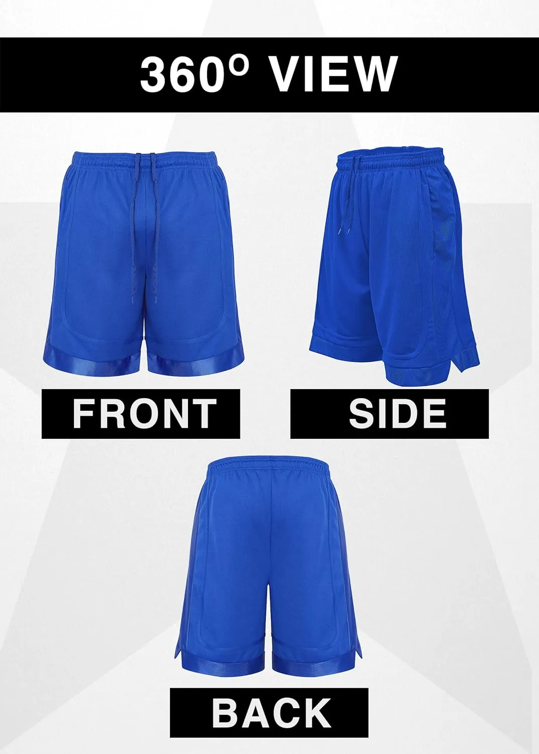Mens Basketball Shorts with Pockets, Active Athletic Performance Gym Workout Shorts for Men Workout Shorts, 4 Pack