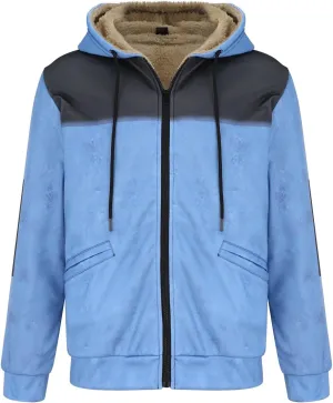 Mens Blazer Solid Color Warm Zipper Pocket Hooded Quilted Jacket Conceal Carry Jacket Mens Lightweight Jackets for