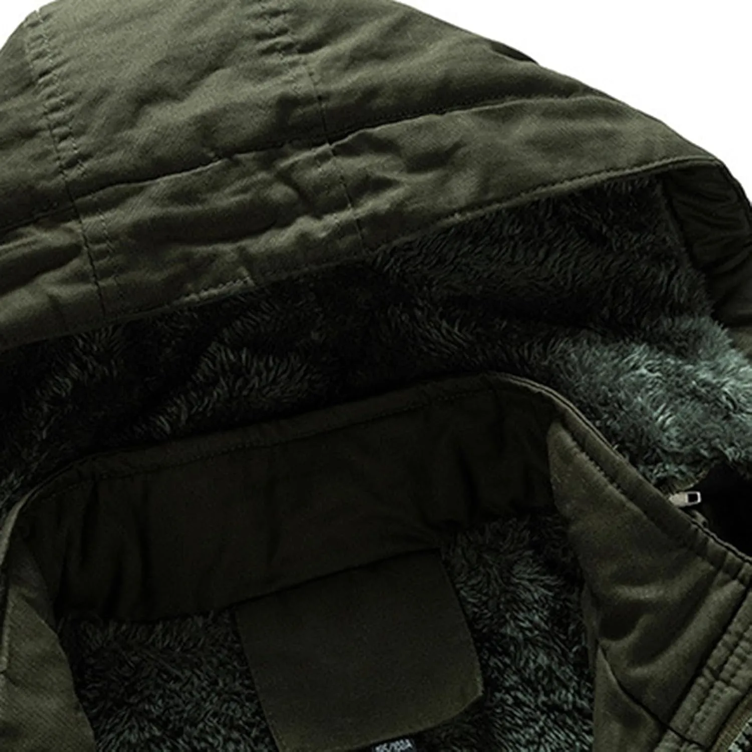Men's Cargo Jacket 2024 Winter Warm Coats Fleece Lined Jackets with Removable Hood Ski Snow Mountain Windproof Overcoat