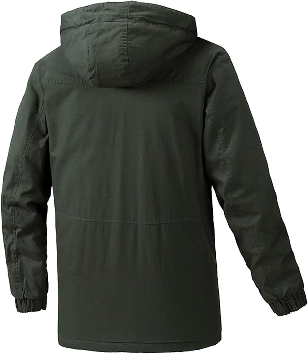 Men's Cargo Jacket 2024 Winter Warm Coats Fleece Lined Jackets with Removable Hood Ski Snow Mountain Windproof Overcoat