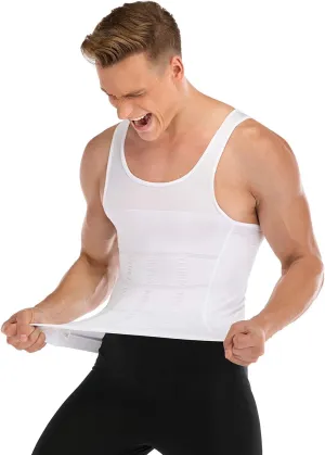 Mens Compression Shirt to Hide Gynecomastia Moobs Slimming Body Shaper Vest