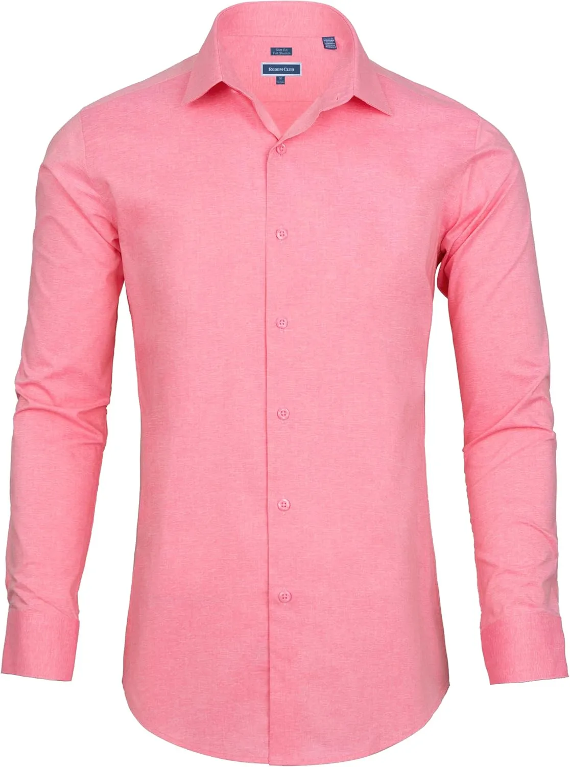 Men's Dress Shirt Long Sleeve Stretch Wrinkle-Resistant Formal Shirt Business Casual Heather Button Down Shirts
