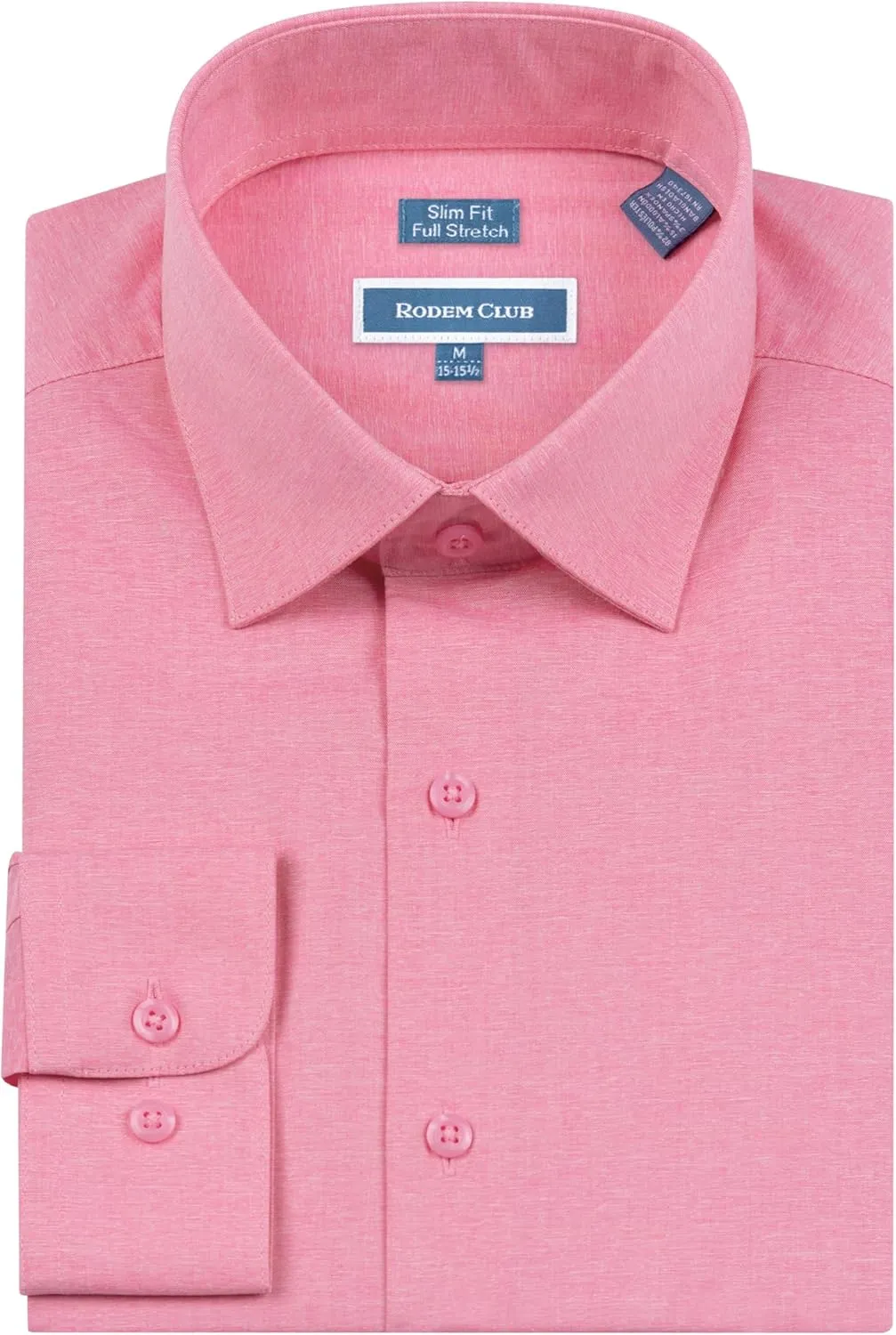 Men's Dress Shirt Long Sleeve Stretch Wrinkle-Resistant Formal Shirt Business Casual Heather Button Down Shirts