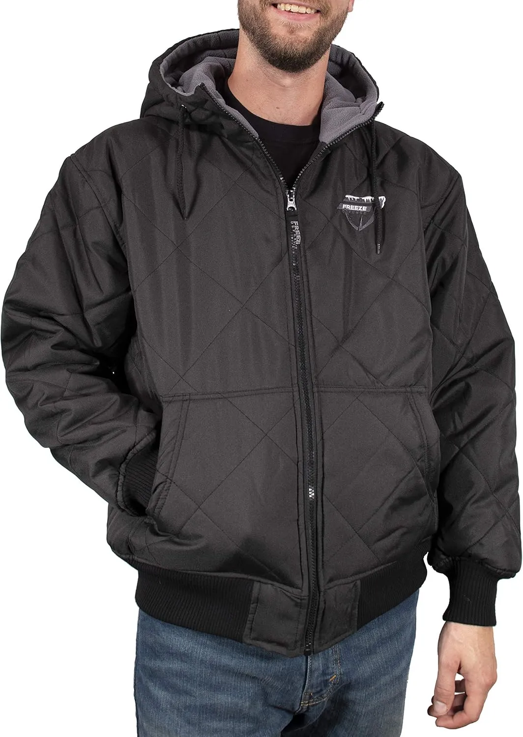 Men's Fleece Lined Quilted Winter Jacket Coat