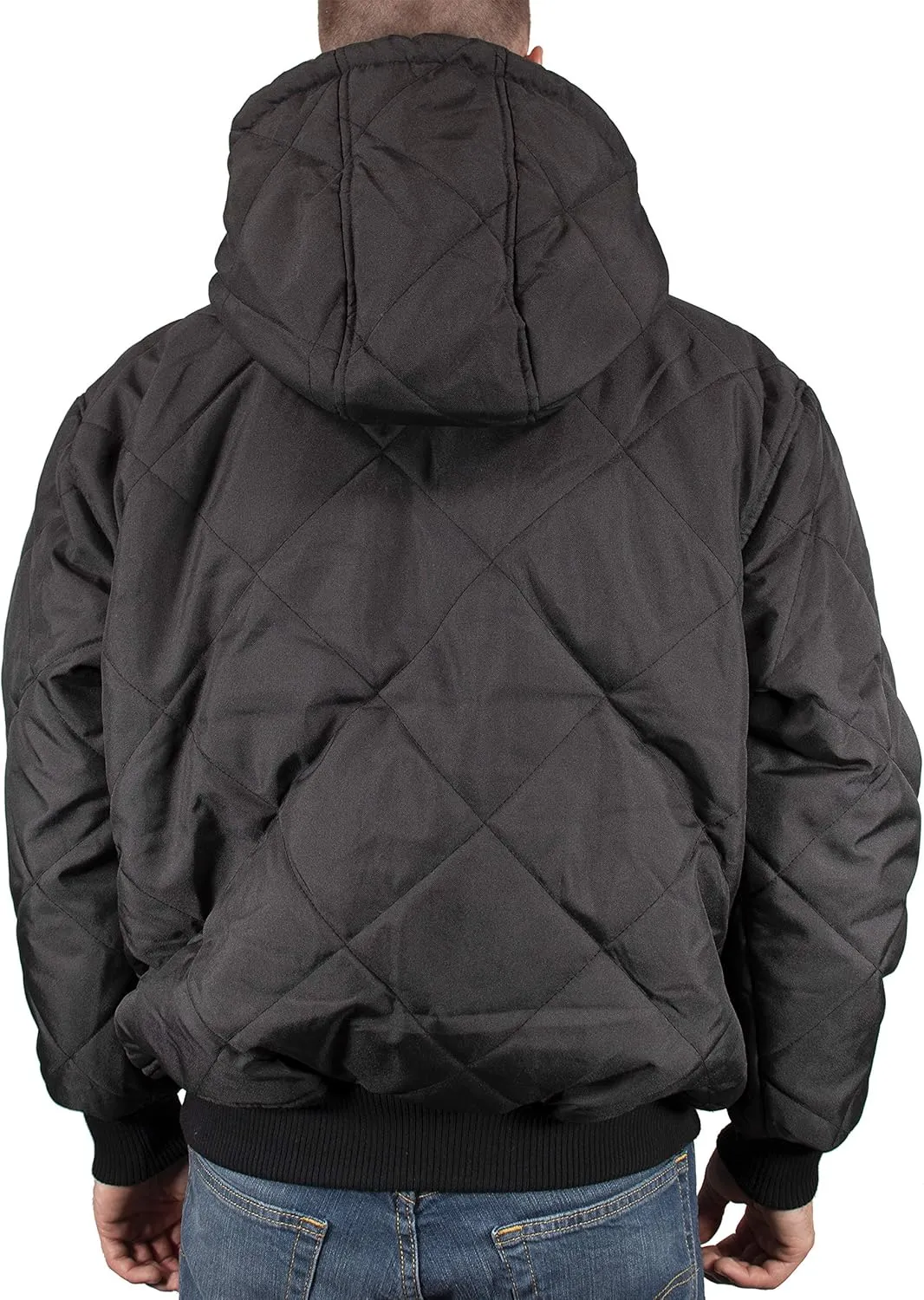 Men's Fleece Lined Quilted Winter Jacket Coat