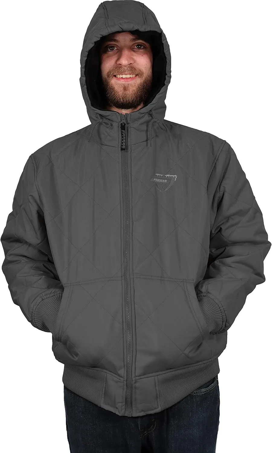 Men's Fleece Lined Quilted Winter Jacket Coat