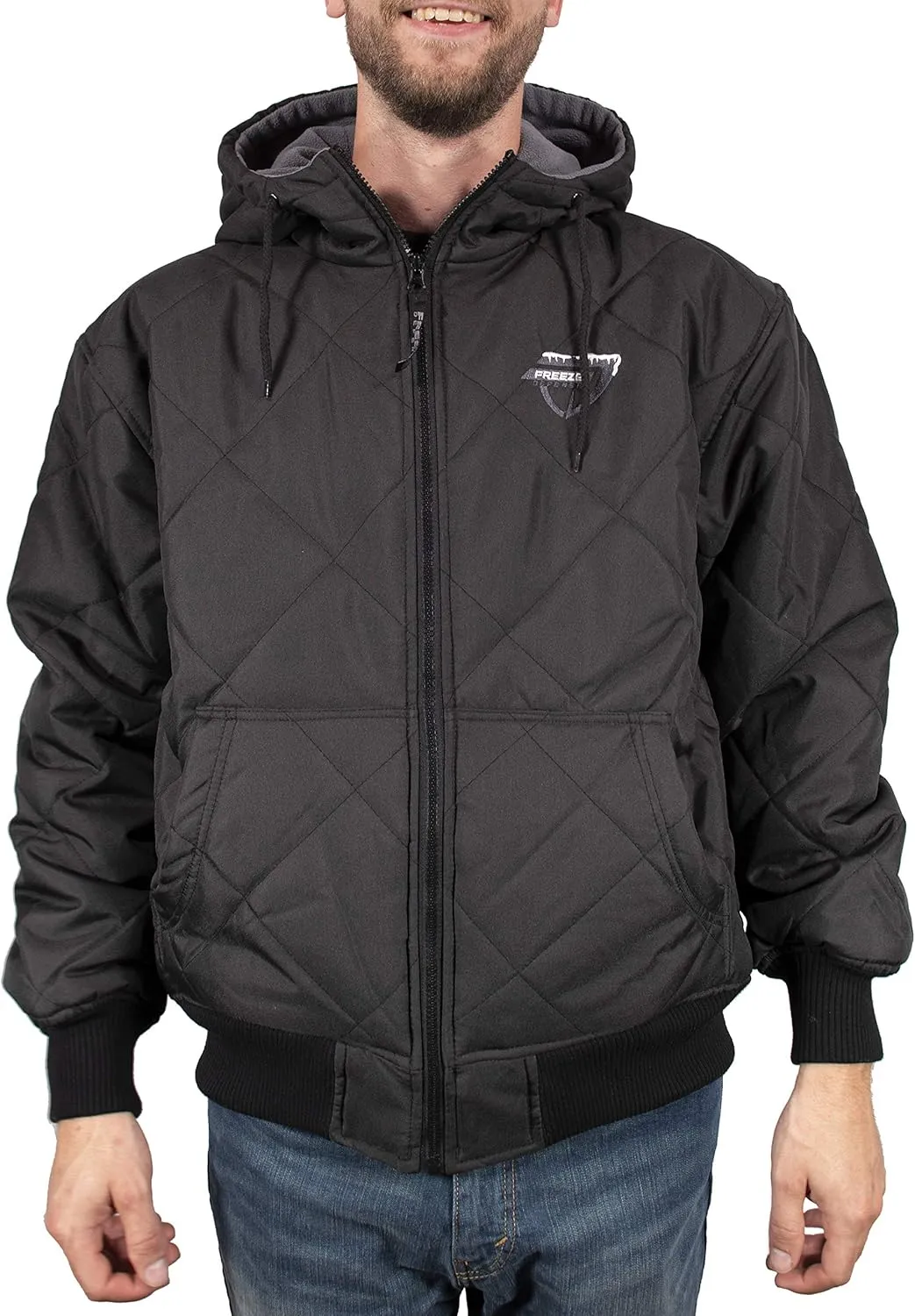 Men's Fleece Lined Quilted Winter Jacket Coat