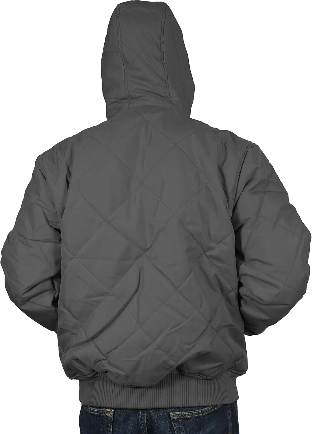 Men's Fleece Lined Quilted Winter Jacket Coat
