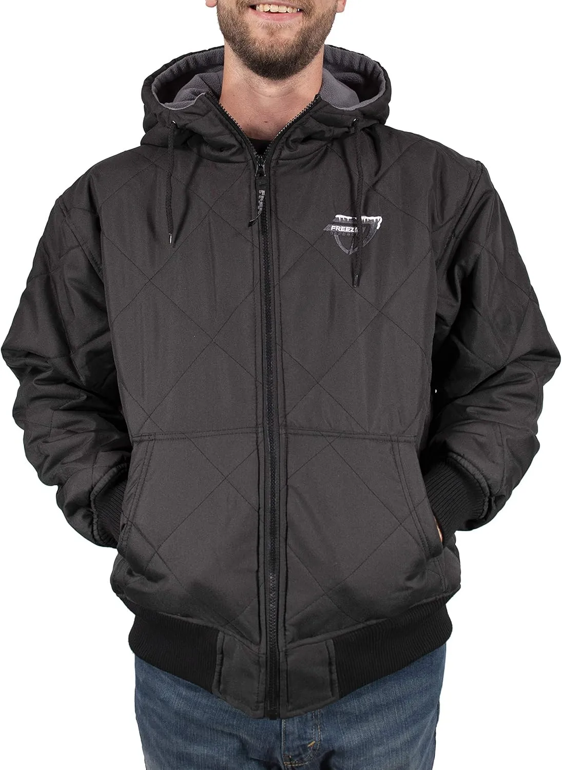 Men's Fleece Lined Quilted Winter Jacket Coat