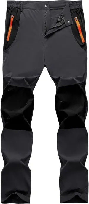 Men's Hiking Pants Lightweight Cargo Pants Quick Dry Water Resistant Outdoor Pants for Work Fishing Climbing