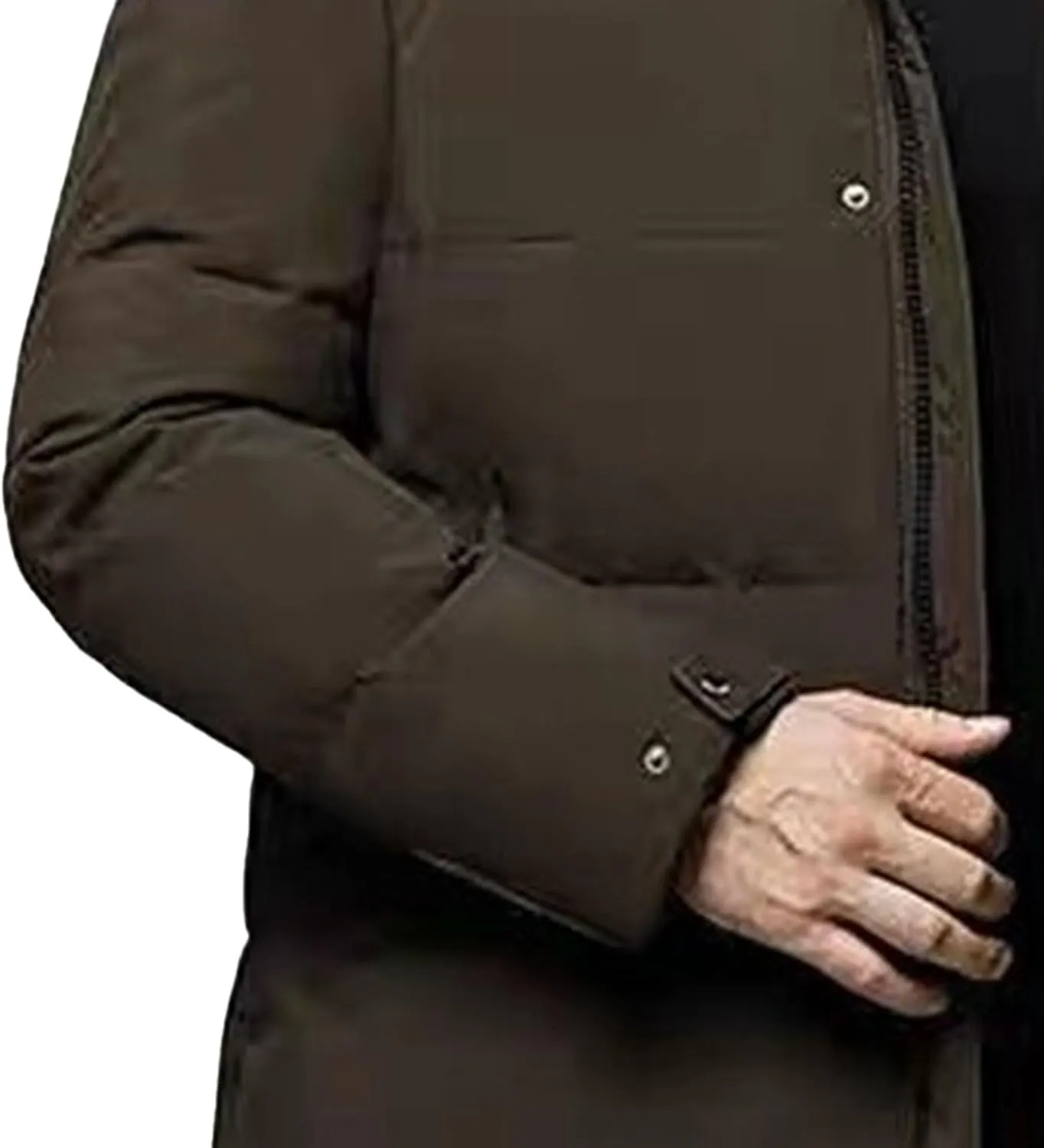Men's Hoodie Long Down Jacket Windproof Insulated Warm Male Puffer Jackets Winter Thicken Solid Puffy Coat
