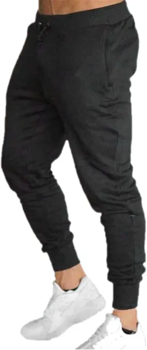 Men's Joggers Heavyweight Cargo Fleece Sweatpants Stretch Elastic Waist Trousers Drawstring Loose Pants with Pockets