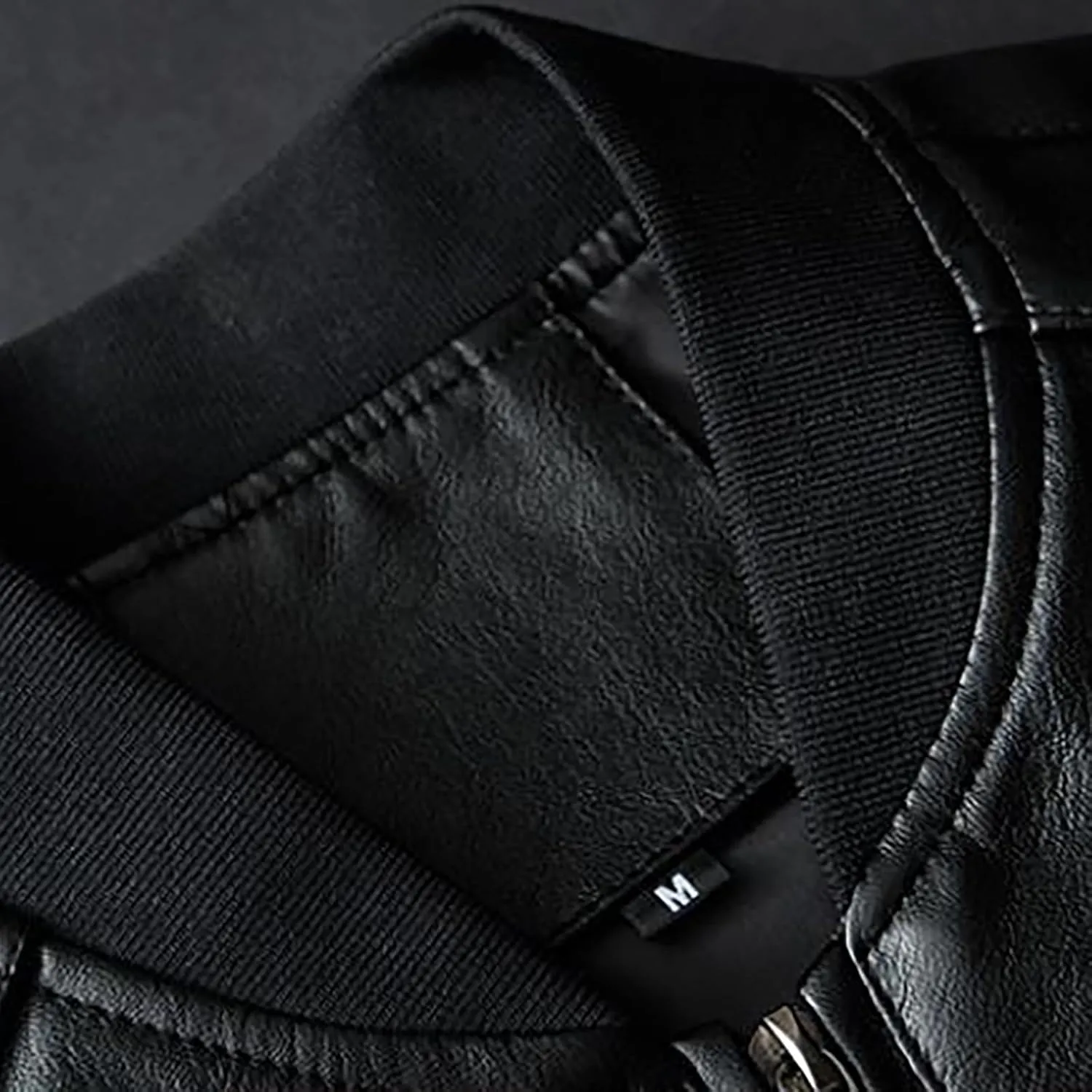 Men's Leather Jacket Stand Collar Faux Biker Vintage Motorcycle Outwear Long Sleeve Waterproof Distressed Zip Jackets