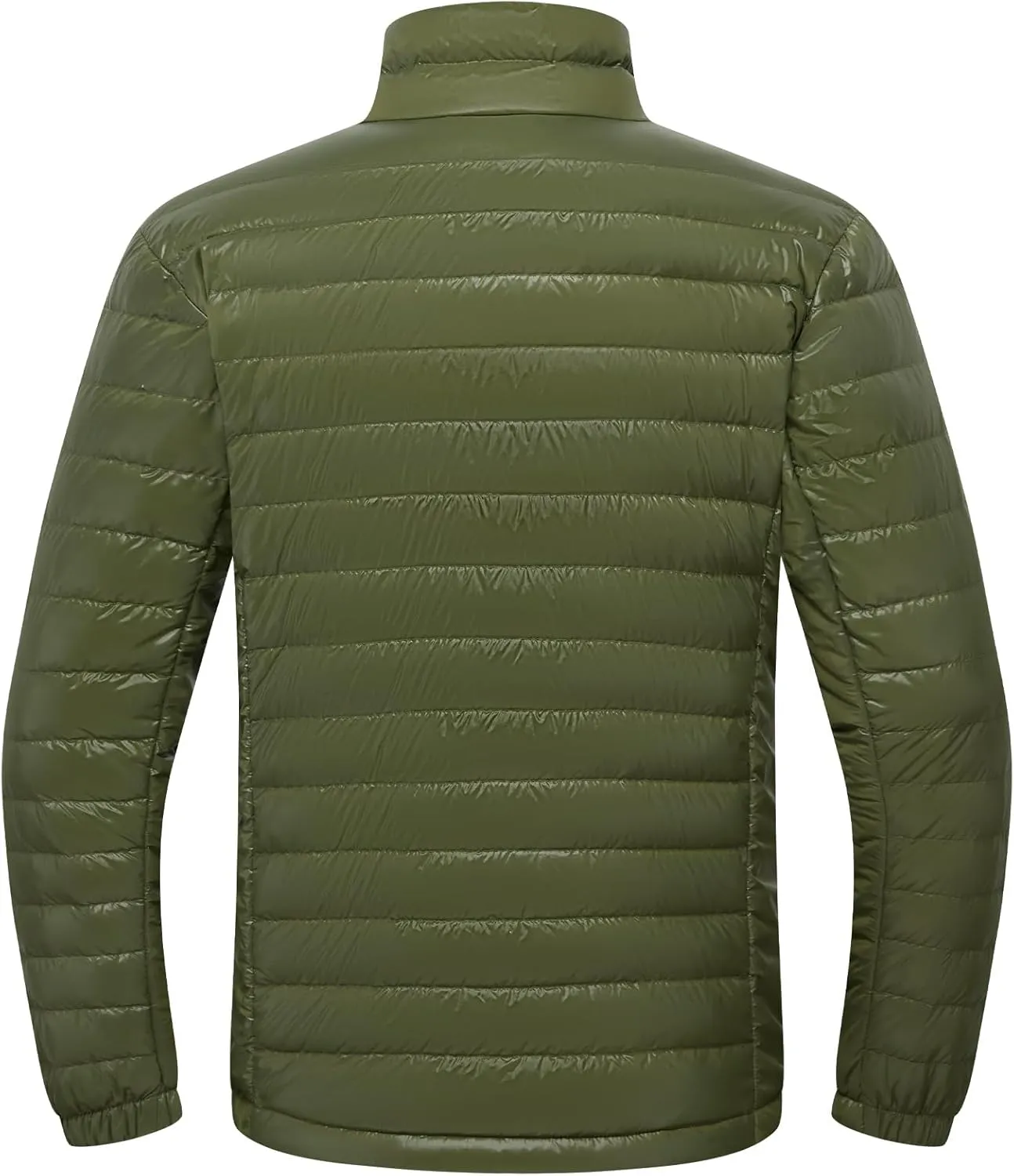 Mens Lightweight Down Jacket Water Resistant Puffer Insulated Warm Winter Coat with Pockets
