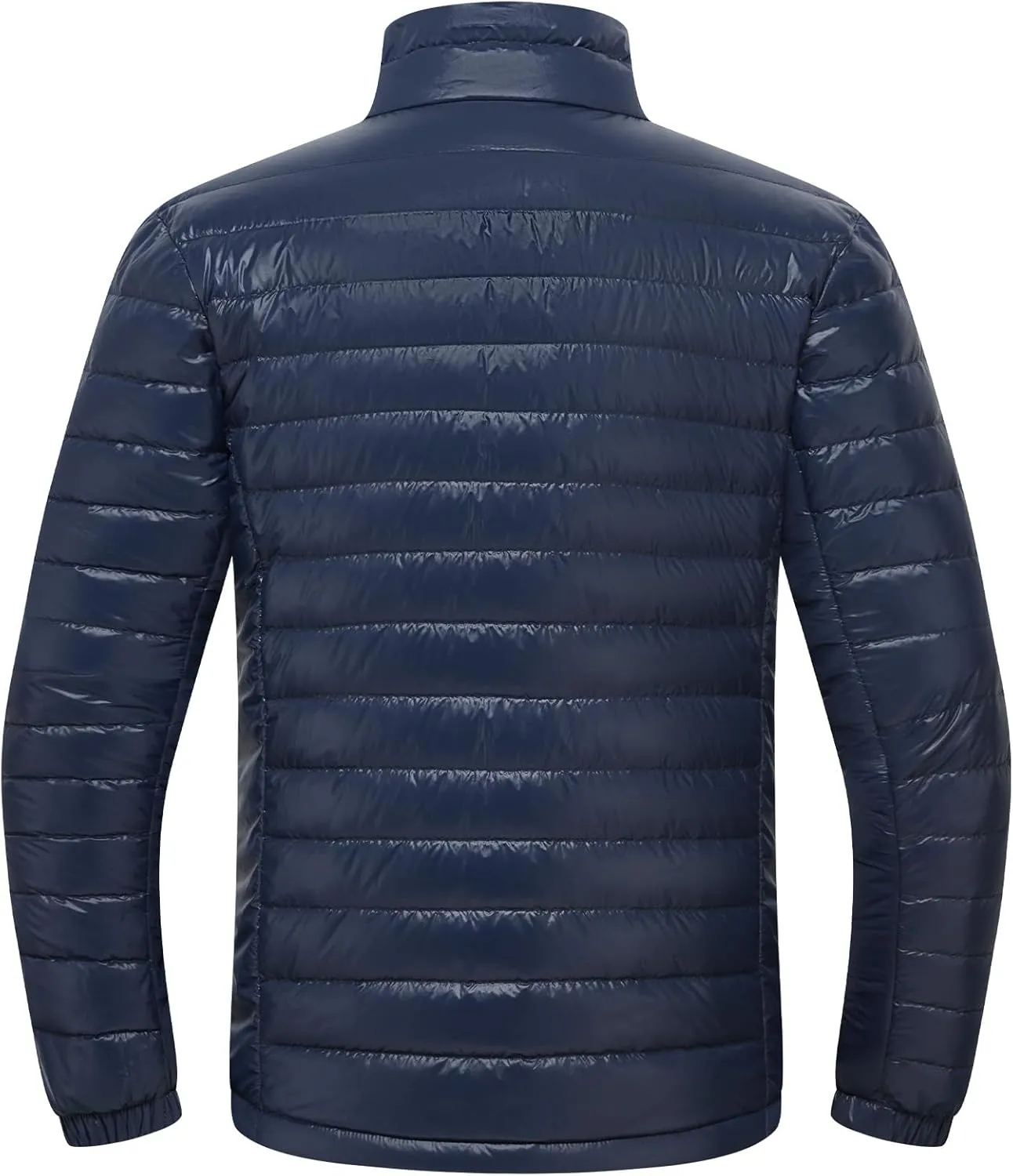 Mens Lightweight Down Jacket Water Resistant Puffer Insulated Warm Winter Coat with Pockets