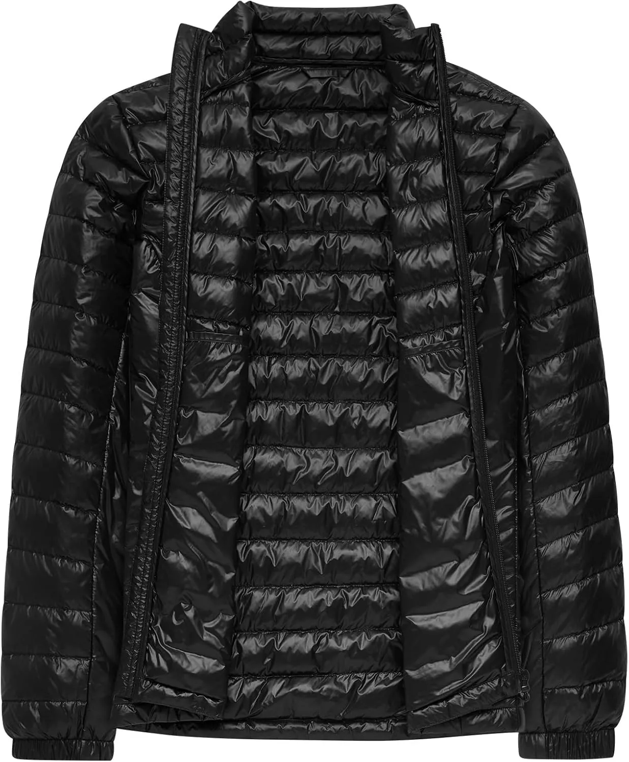 Mens Lightweight Down Jacket Water Resistant Puffer Insulated Warm Winter Coat with Pockets