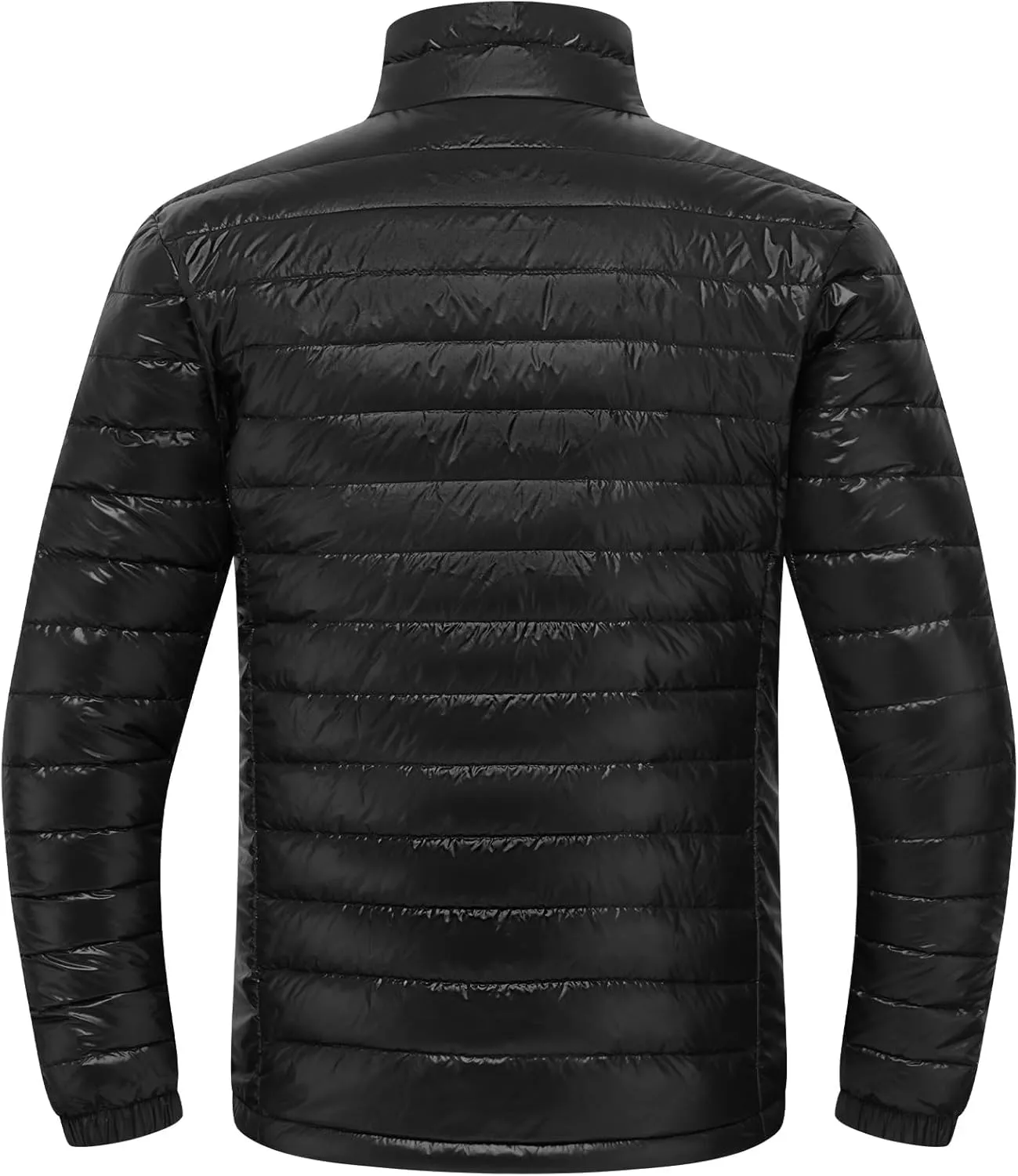 Mens Lightweight Down Jacket Water Resistant Puffer Insulated Warm Winter Coat with Pockets