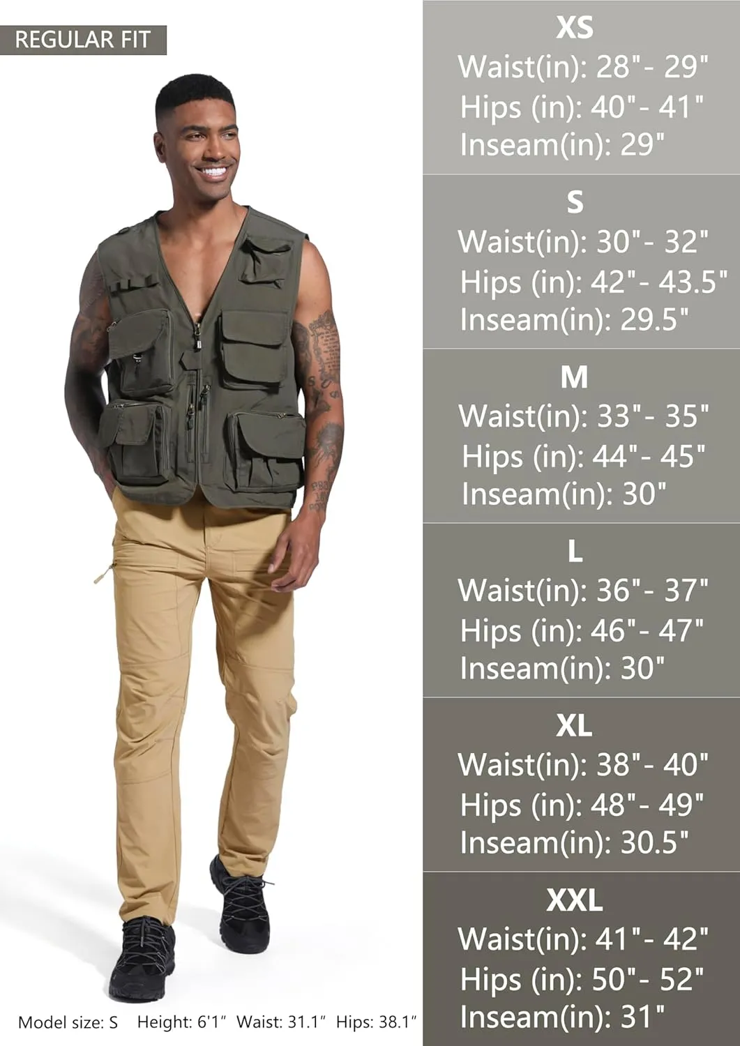 Men's Lightweight Hiking Cargo Pants Waterproof Quick Dry Travel Fishing Climbing Work Outdoor Pants