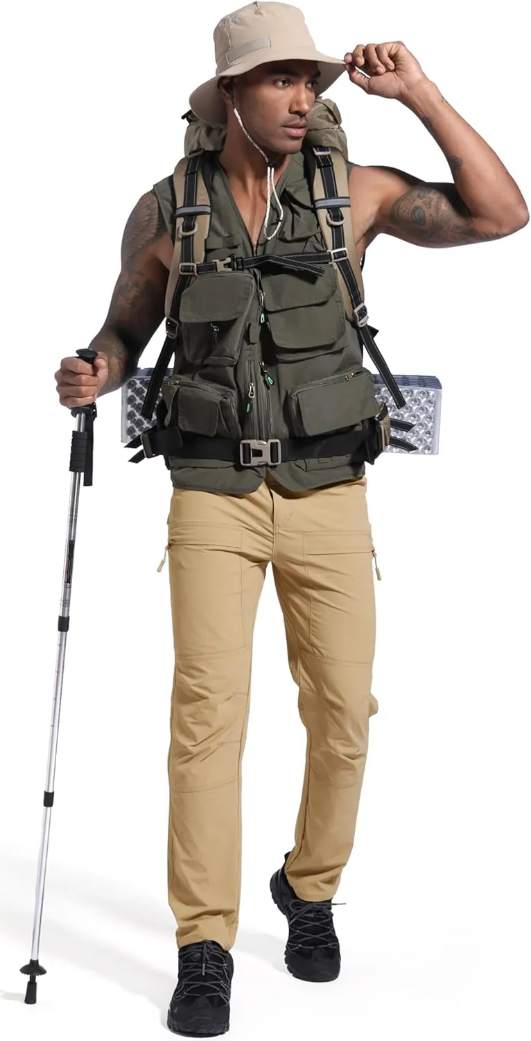 Men's Lightweight Hiking Cargo Pants Waterproof Quick Dry Travel Fishing Climbing Work Outdoor Pants