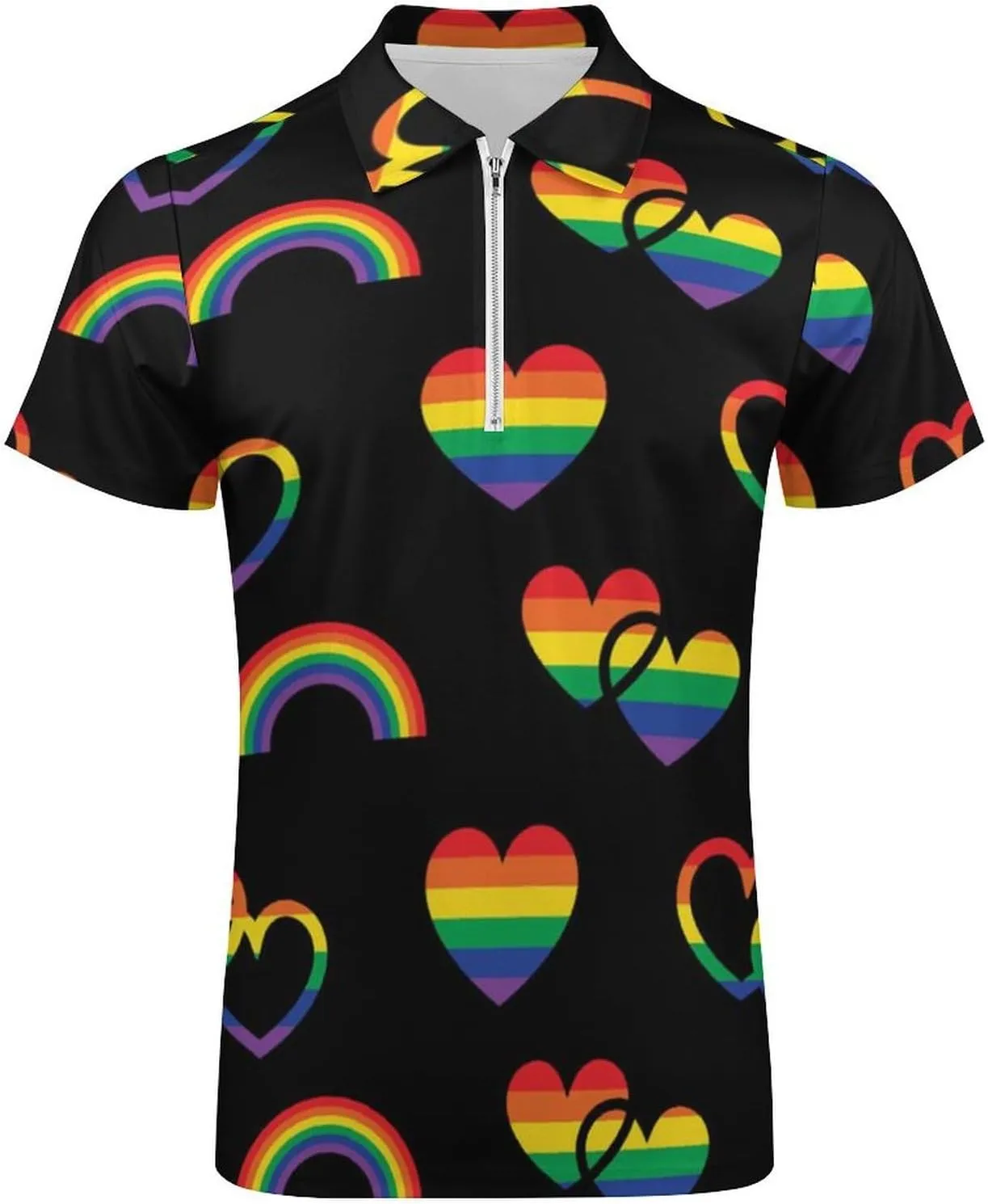 Mens Polo Shirts Short Sleeve Moisture Wicking Golf Polo Athletic Collared Shirt Tennis T-Shirt Tops