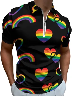 Mens Polo Shirts Short Sleeve Moisture Wicking Golf Polo Athletic Collared Shirt Tennis T-Shirt Tops