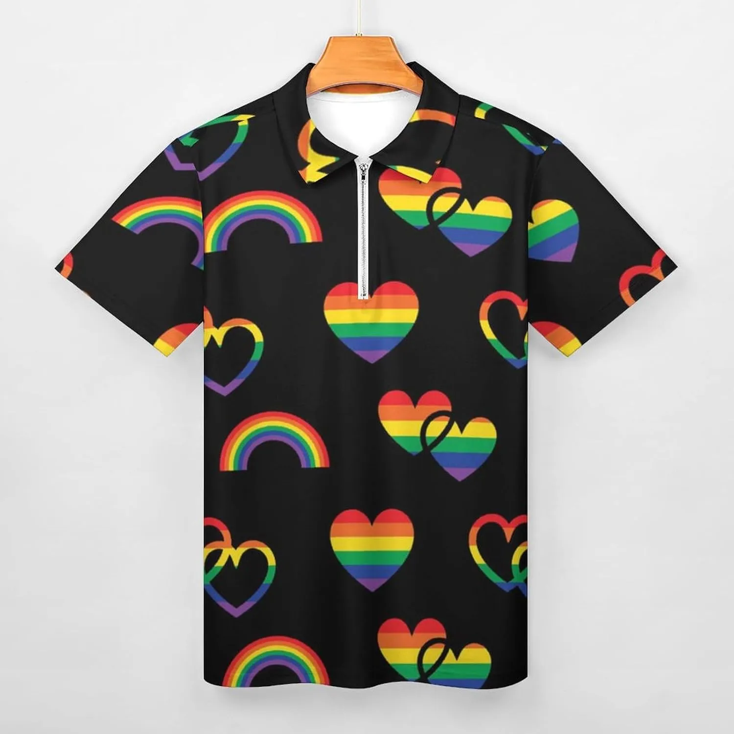 Mens Polo Shirts Short Sleeve Moisture Wicking Golf Polo Athletic Collared Shirt Tennis T-Shirt Tops