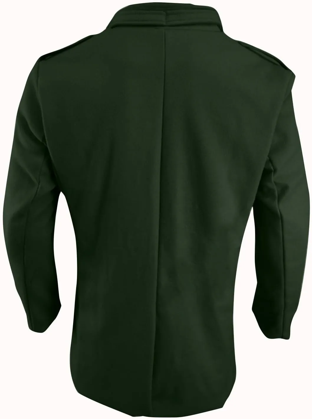 Men's Warm Single Breasted Peacoat Wool Blend Slim Fit Trench Overcoat with Pockets