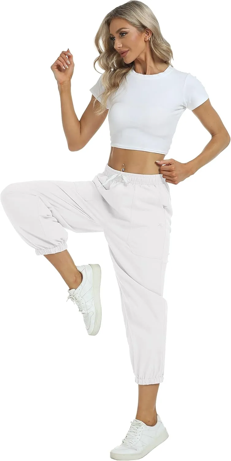 MoFiz Women's Hiking Pants Long Comfy Casual Pants Big Pocket Loose Athletic Pants Quick Dry Outdoor