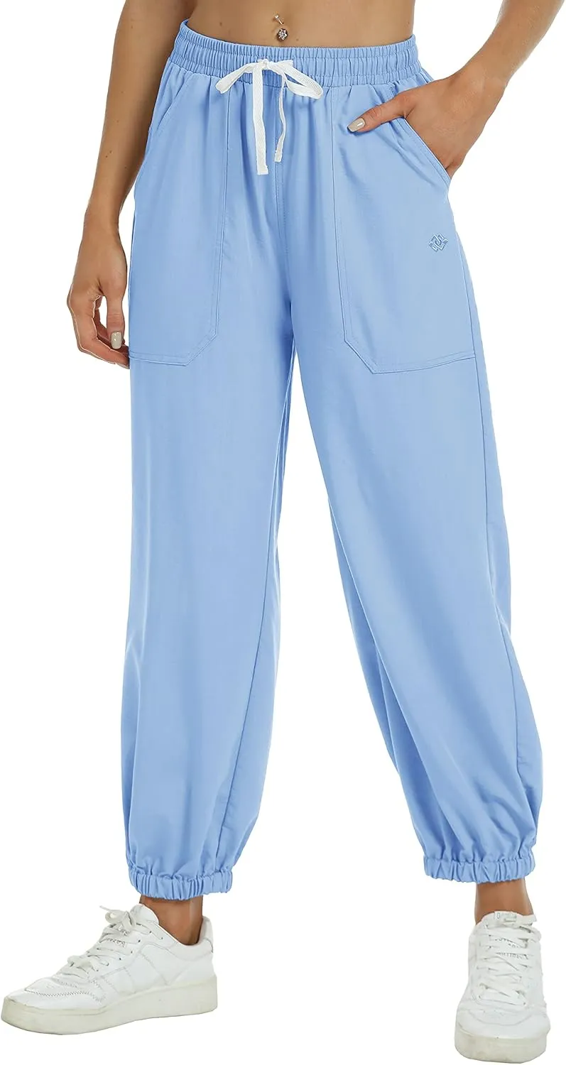 MoFiz Women's Hiking Pants Long Comfy Casual Pants Big Pocket Loose Athletic Pants Quick Dry Outdoor