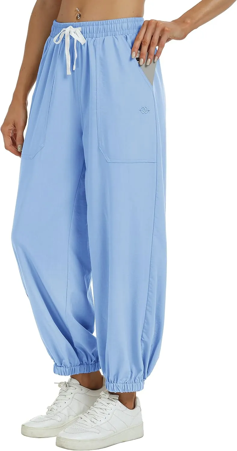 MoFiz Women's Hiking Pants Long Comfy Casual Pants Big Pocket Loose Athletic Pants Quick Dry Outdoor