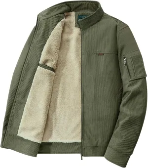 Muscularfit Men's Padded Puffer Jackets 2024 Solid Color With Zip Pockets Fashion Coats Winter Warm Windproof Zipper Jacket