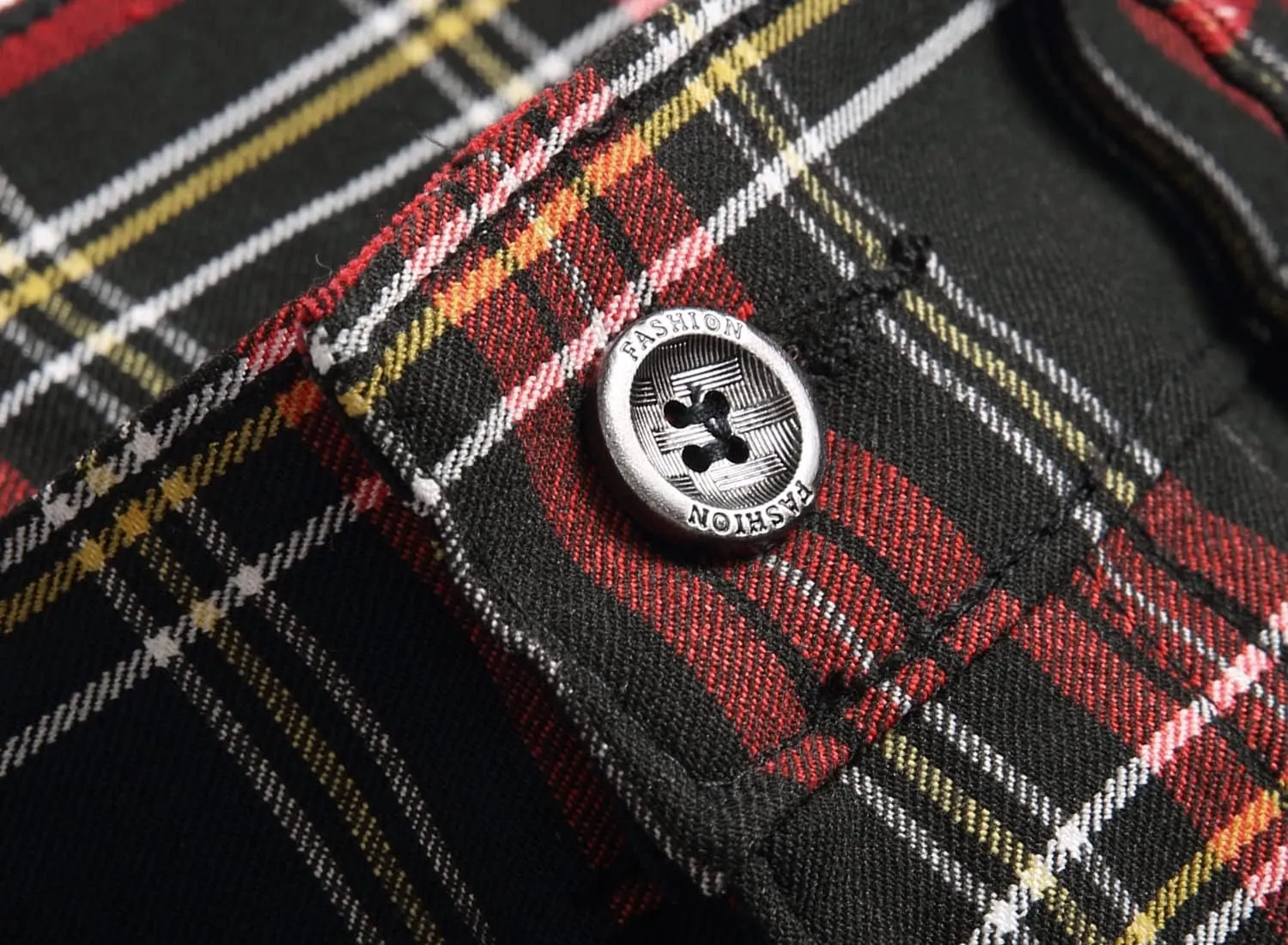NOVOCCT Plaid Pants for Men - Skinny Mens Dress Pants - Stretch Slim Fit Business Casual Dress Chinos for Men