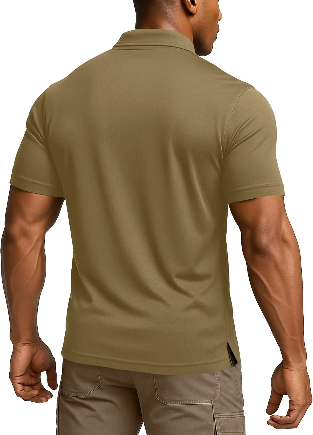 NY Threads Mens Polo Shirt Short Sleeves Quick Dry Performance Tactical Pique Jersey Golf Shirt