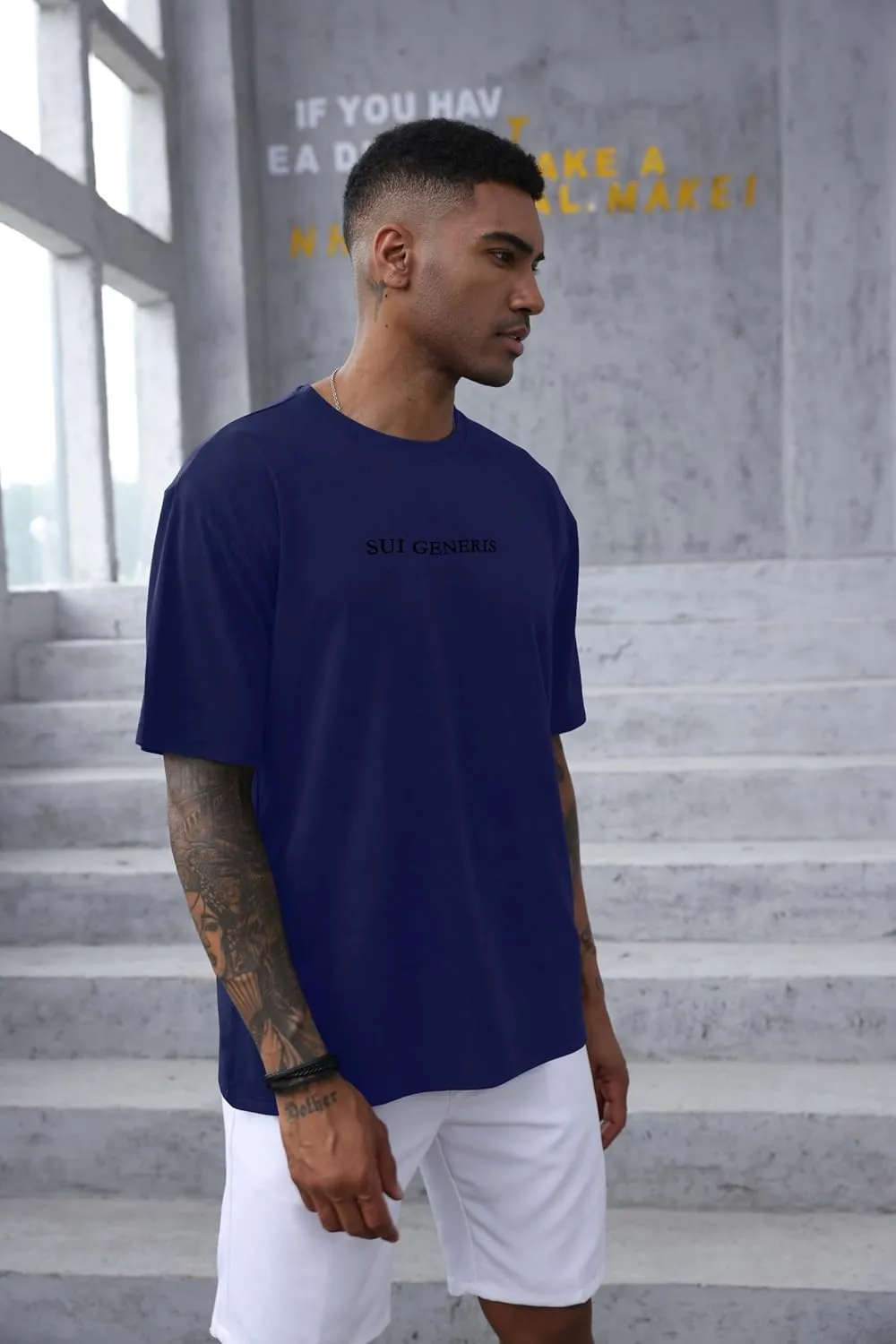 Opomelo Men's Fashion Athletic T-Shirt Oversized Workout Short Sleeve Shirt Casual Crew Neck Cotton Tee