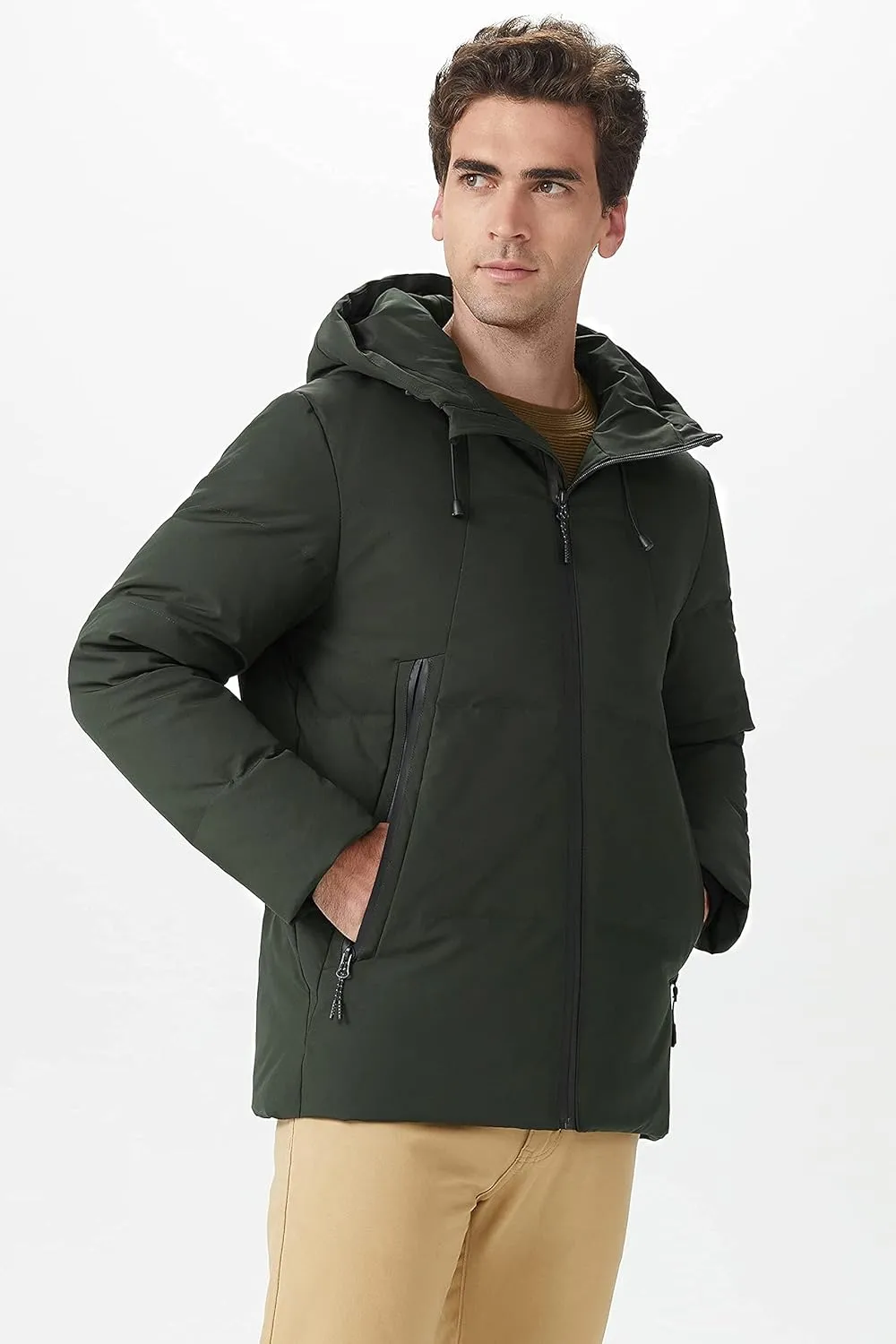 Orolay Men's Insulated Warm Hooded Puffer Down Jacket Winter Coat