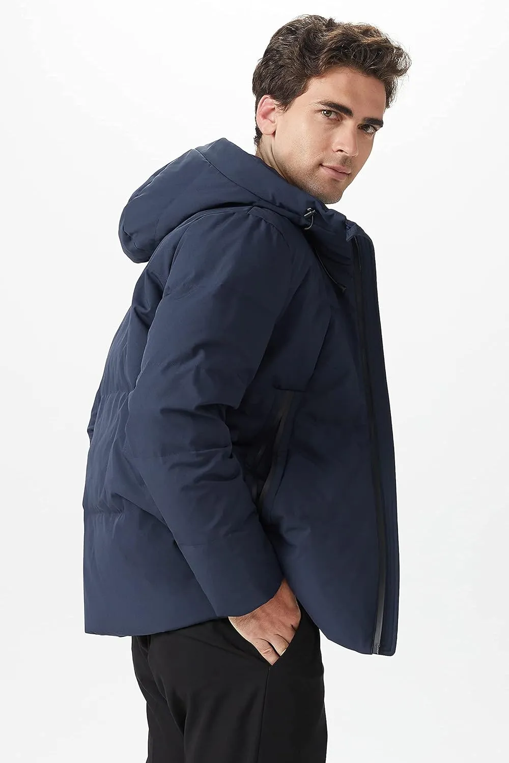 Orolay Men's Insulated Warm Hooded Puffer Down Jacket Winter Coat