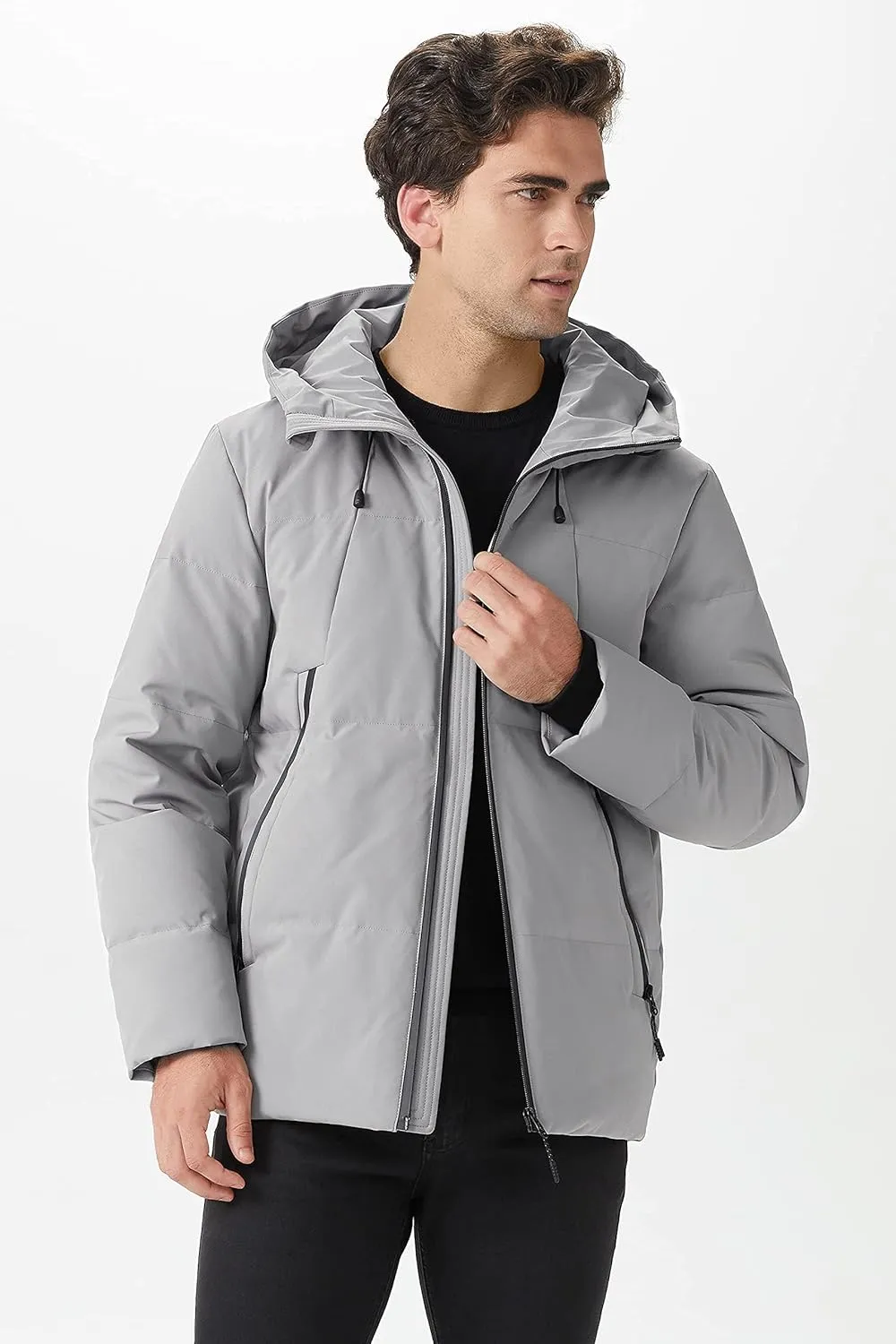 Orolay Men's Insulated Warm Hooded Puffer Down Jacket Winter Coat