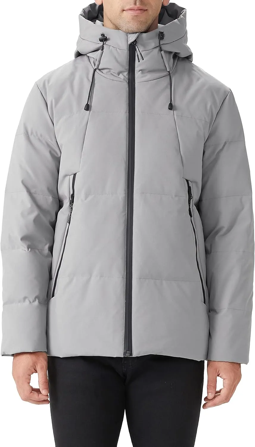 Orolay Men's Insulated Warm Hooded Puffer Down Jacket Winter Coat