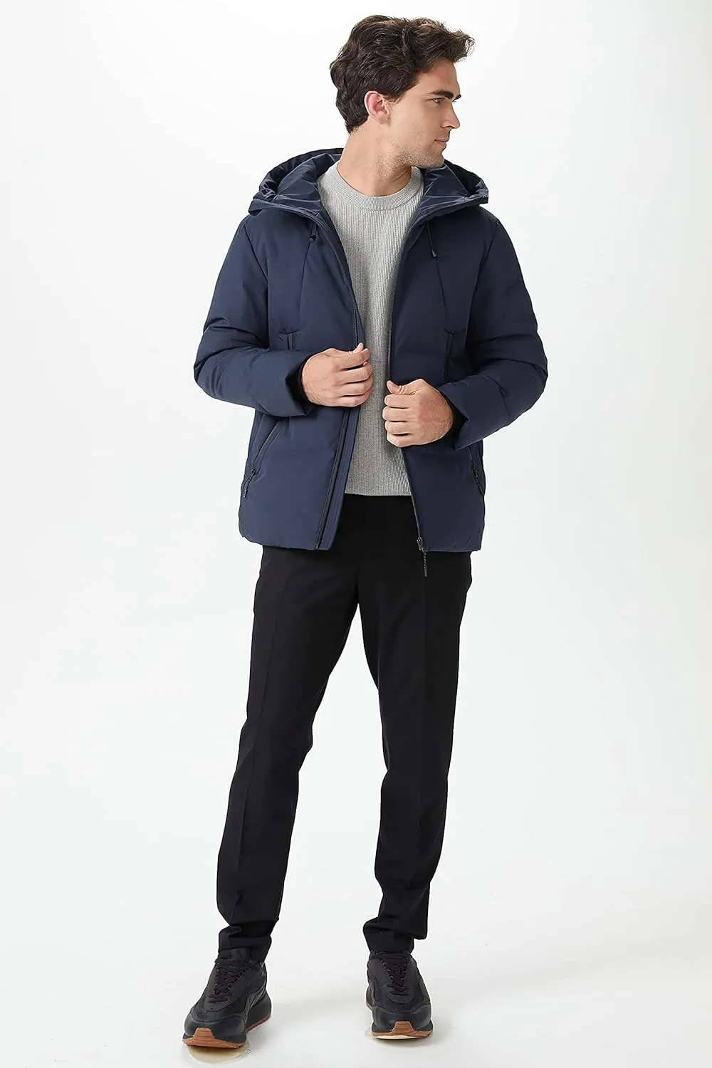Orolay Men's Insulated Warm Hooded Puffer Down Jacket Winter Coat